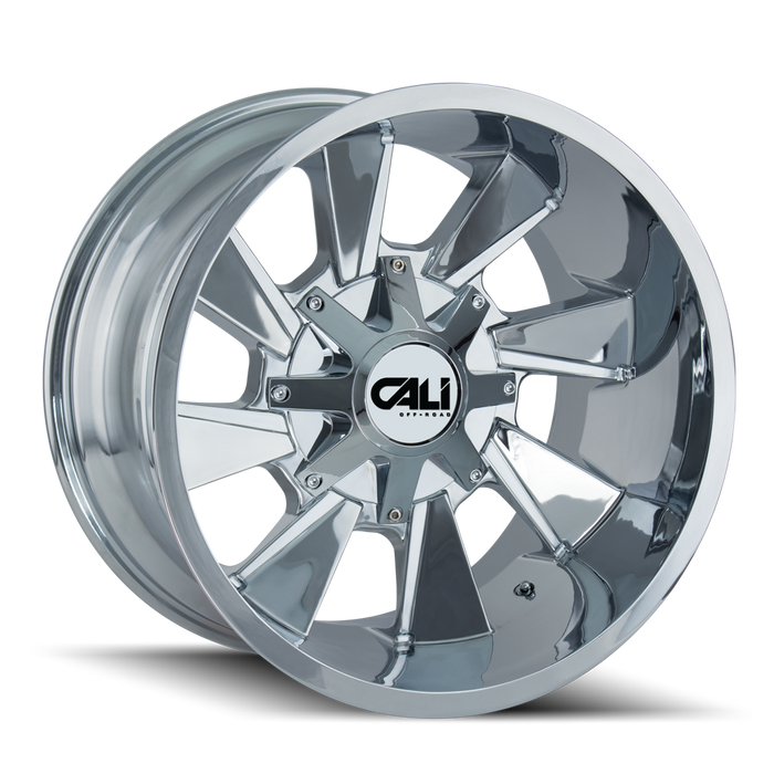 CALI OFF-ROAD 9106-2997C18 DISTORTED (9106) CHROME 20X9 5-150/5-139.7 18MM 110MM - Truck Part Superstore