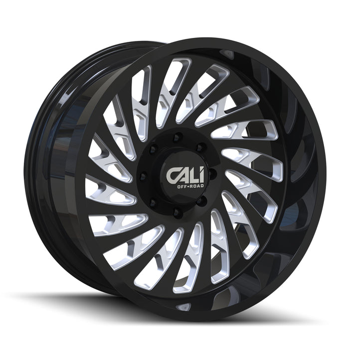 CALI OFF-ROAD 9108-2183BM-30 SWITCHBACK (9108) GLOSS BLACK/MILLED 20X10 6-139.7 -30mm 106mm - Truck Part Superstore