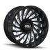 CALI OFF-ROAD 9108-2183BM-30 SWITCHBACK (9108) GLOSS BLACK/MILLED 20X10 6-139.7 -30mm 106mm - Truck Part Superstore