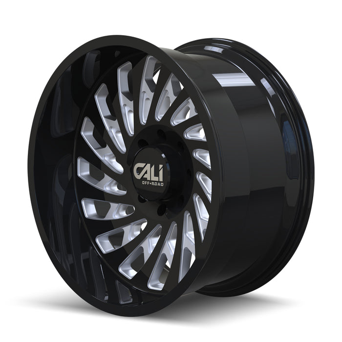 CALI OFF-ROAD 9108-2183BM-30 SWITCHBACK (9108) GLOSS BLACK/MILLED 20X10 6-139.7 -30mm 106mm - Truck Part Superstore