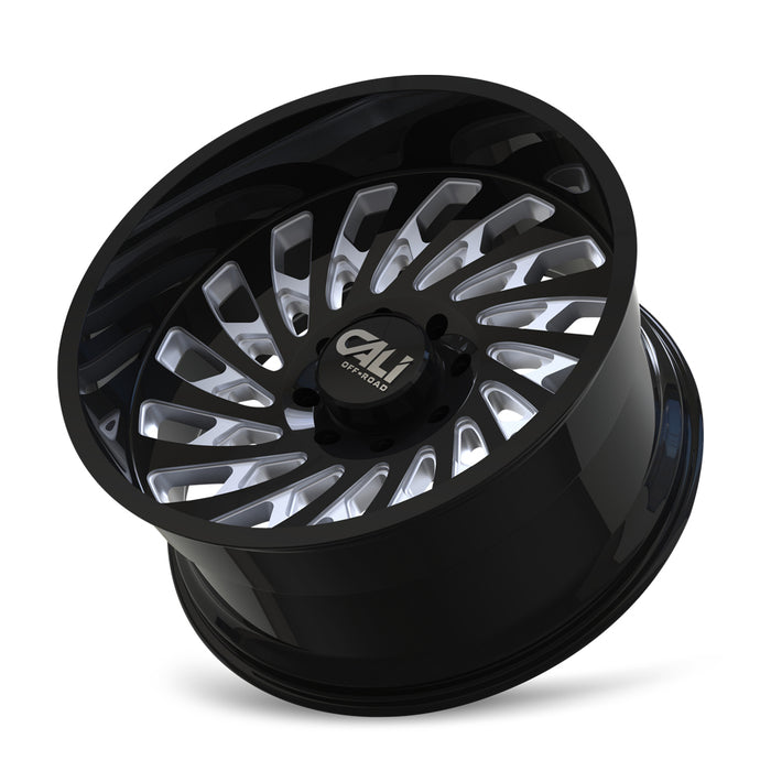 CALI OFF-ROAD 9108-2183BM-30 SWITCHBACK (9108) GLOSS BLACK/MILLED 20X10 6-139.7 -30mm 106mm - Truck Part Superstore
