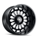 CALI OFF-ROAD 9113-2270BM PARADOX (9113) GLOSS BLACK/MILLED SPOKES 20X12 8-170 -51mm 125.2mm - Truck Part Superstore