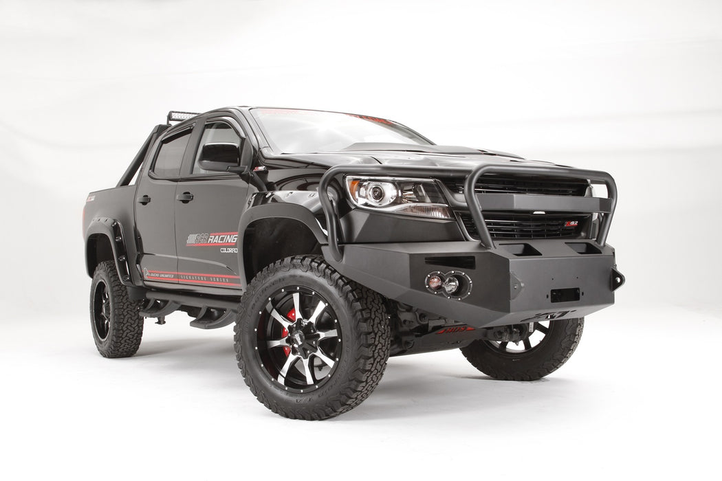 Fab Fours CC15-H3350-1 Premium Winch Front Bumper; 2 Stage Black Powder Coated; w/Full Grill Guard; - Truck Part Superstore