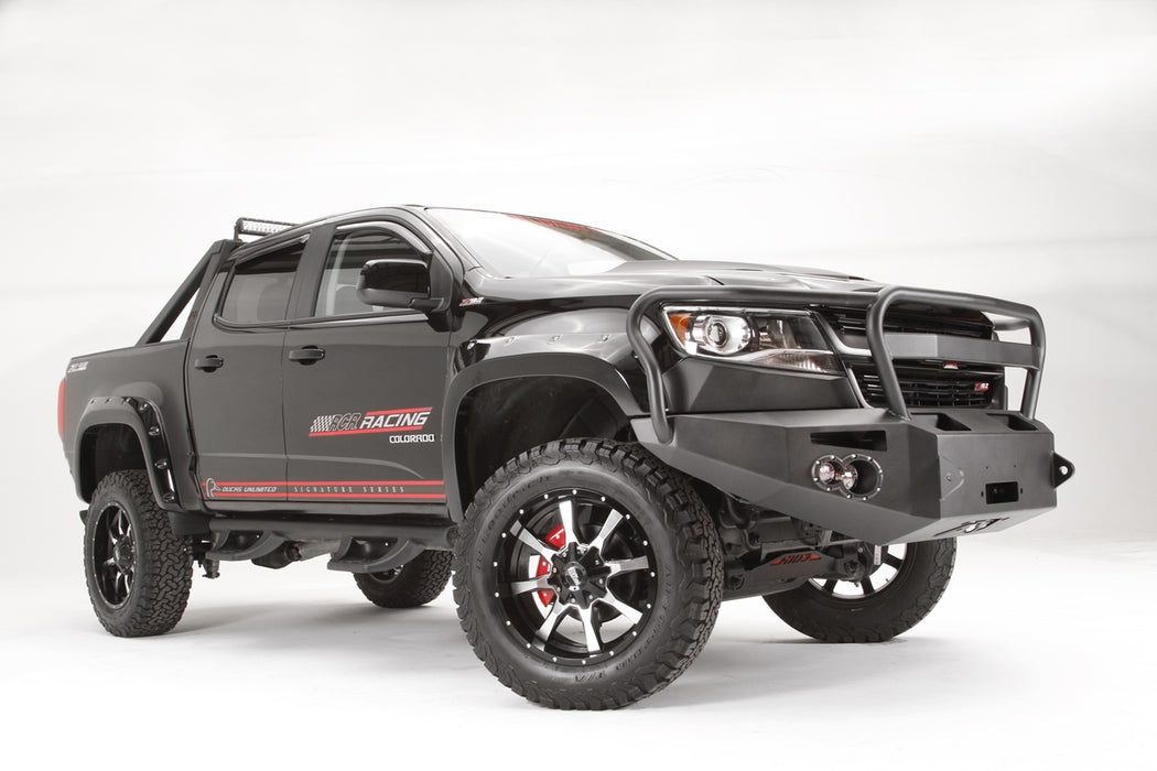 Fab Fours CC15-H3350-1 Premium Winch Front Bumper; 2 Stage Black Powder Coated; w/Full Grill Guard; - Truck Part Superstore