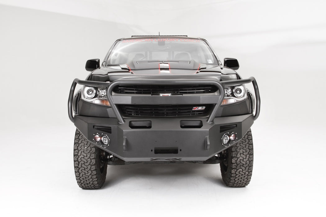 Fab Fours CC15-H3350-1 Premium Winch Front Bumper; 2 Stage Black Powder Coated; w/Full Grill Guard; - Truck Part Superstore