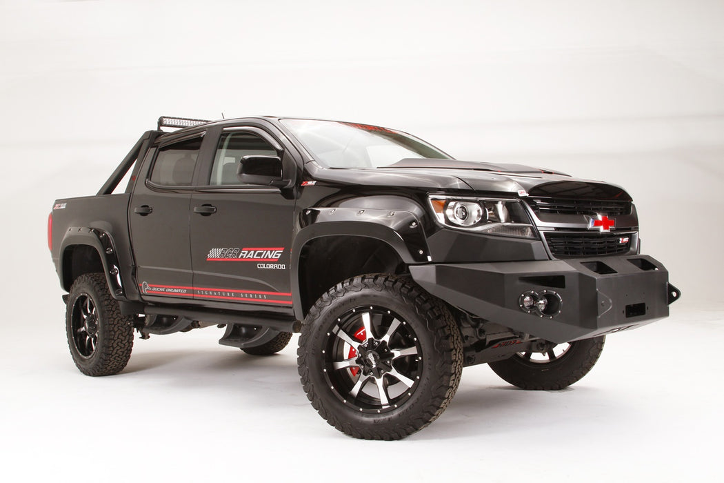 Fab Fours CC15-H3351-B Premium Winch Front Bumper; Uncoated/Paintable; w/No Guard; [AWSL]; - Truck Part Superstore