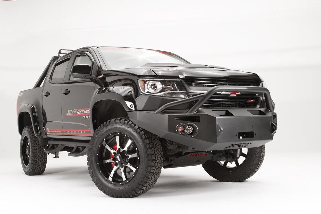 Fab Fours CC15-H3352-1 Premium Winch Front Bumper; 2 Stage Black Powder Coated; w/Pre Runner Guard; - Truck Part Superstore