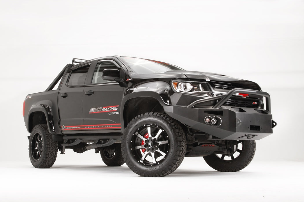 Fab Fours CC15-H3352-1 Premium Winch Front Bumper; 2 Stage Black Powder Coated; w/Pre Runner Guard; - Truck Part Superstore