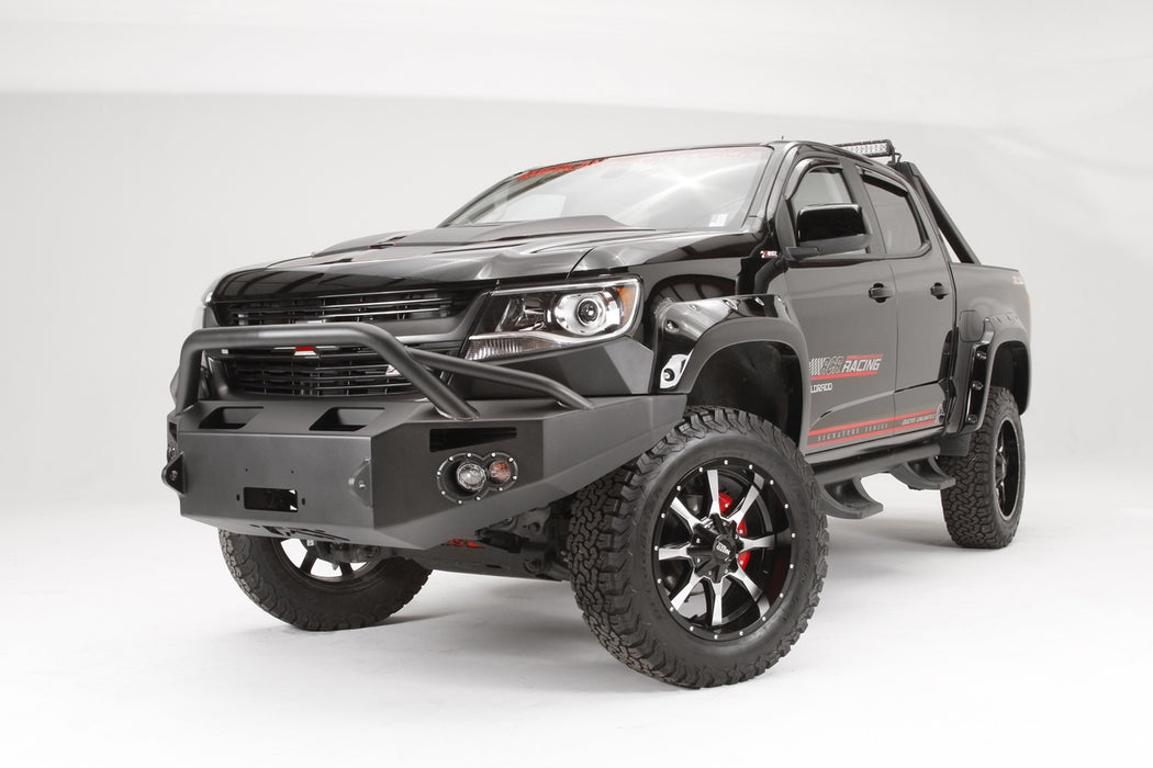 Fab Fours CC15-H3352-1 Premium Winch Front Bumper; 2 Stage Black Powder Coated; w/Pre Runner Guard; - Truck Part Superstore