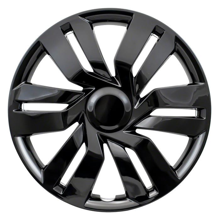 Coast To Coast IWC53417BLK 17 Inch; 6 Double Spoke; Gloss Black; Plastic; Set Of 4; Universal - Truck Part Superstore