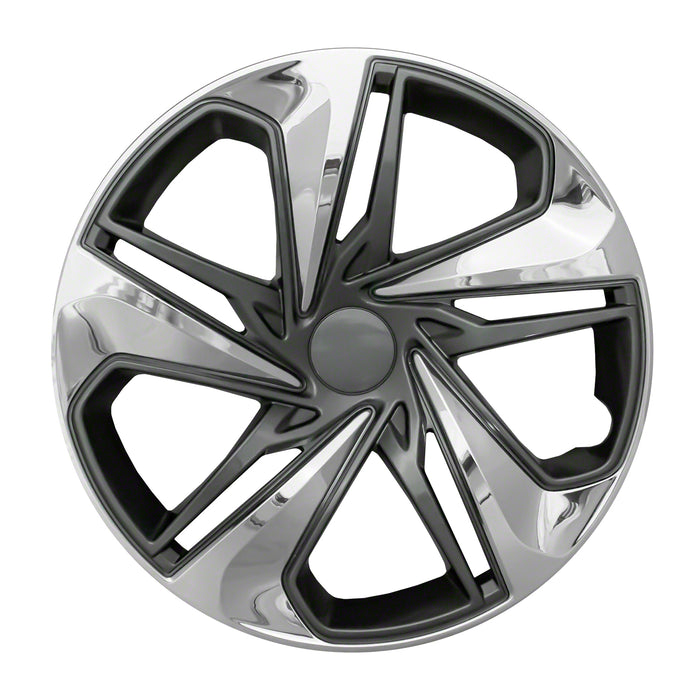 Coast To Coast IWC54116CC 16 Inch; 5 Spoke; Painted; Chrome And Charcoal; ABS Plastic; Set Of 4 - Truck Part Superstore