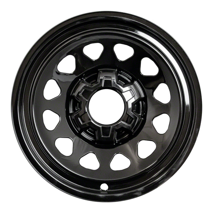 Coast To Coast IWCIMP100BLK 17 Inch; 6 Spoke; Gloss Black; Plastic; Set Of 4; For Steel Wheels - Truck Part Superstore