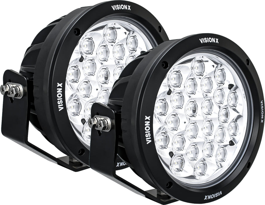 Vision X Lighting 9907451 Pair Of 8.7" 24 LED Cg2 Light Cannon Including Harness Using Dtp Connector - Truck Part Superstore