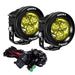 Vision X Lighting 9945811 PAIR OF 3.7" SELECTIVE YELLOW 3 LED CANNON CG2 LIGHTS INCLUDING HARNESS - Truck Part Superstore