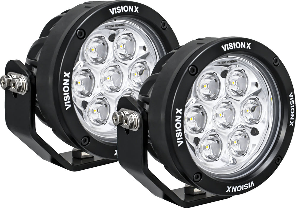 Vision X Lighting 9907437 Pair Of 4.7" 7 LED Cg2 Light Cannons Including Harness Using Dt Connectors - Truck Part Superstore