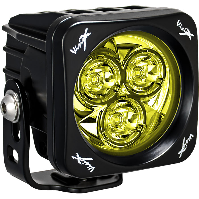 Vision X Lighting 9946788 SINGLE 3.0" SQUARE SELECTIVE YELLOW 3 LED CANNON CG2 LIGHT INCLUDING PIG TAIL - Truck Part Superstore