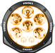 Vision X Lighting 1236217 PAIR OF 6.7" CANNON ADV AMBER HALO 8 LED LIGHT MIXED BEAM INCLUDING HARNESS - Truck Part Superstore