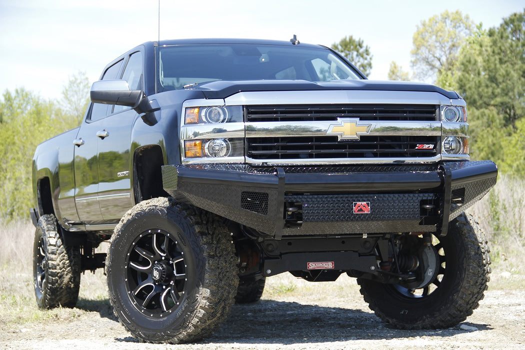 Fab Fours CH08-S2061-1 Black Steel Front Ranch Bumper - Truck Part Superstore