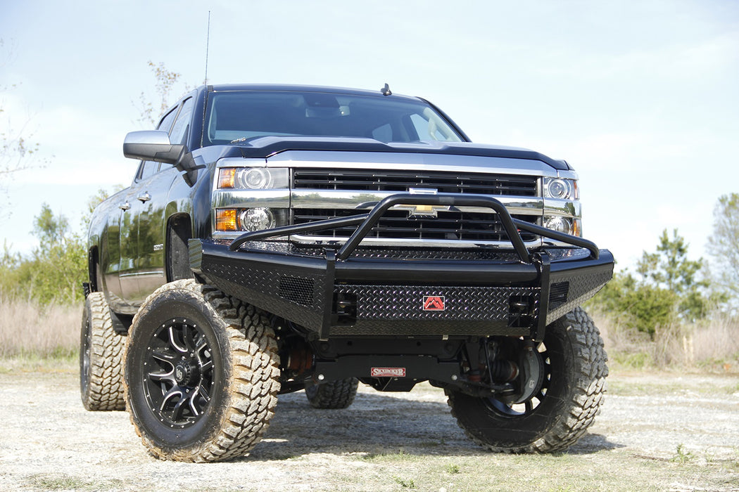 Fab Fours CH08-S2062-1 Black Steel Front Ranch Bumper - Truck Part Superstore
