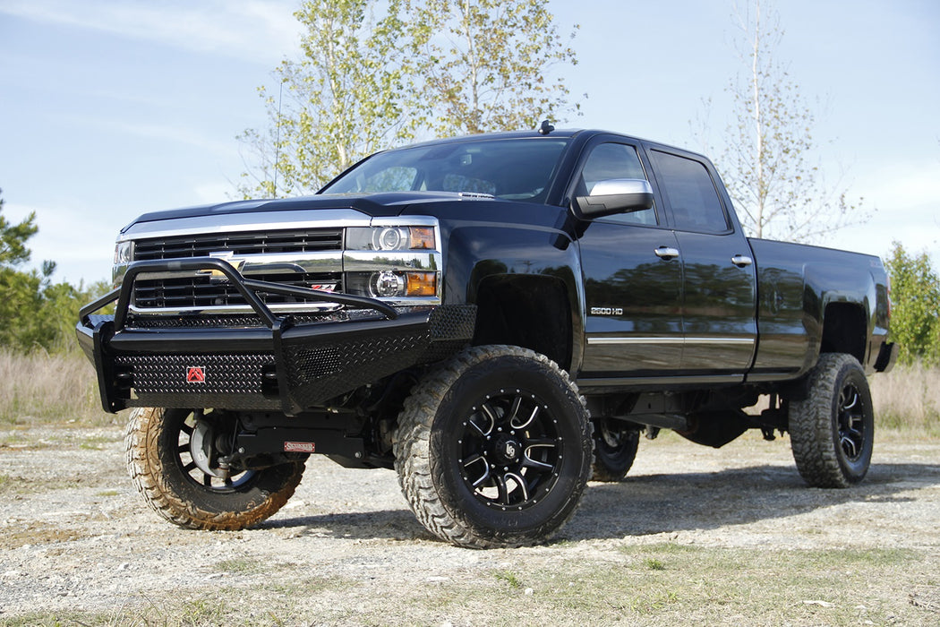 Fab Fours CH08-S2062-1 Black Steel Front Ranch Bumper - Truck Part Superstore