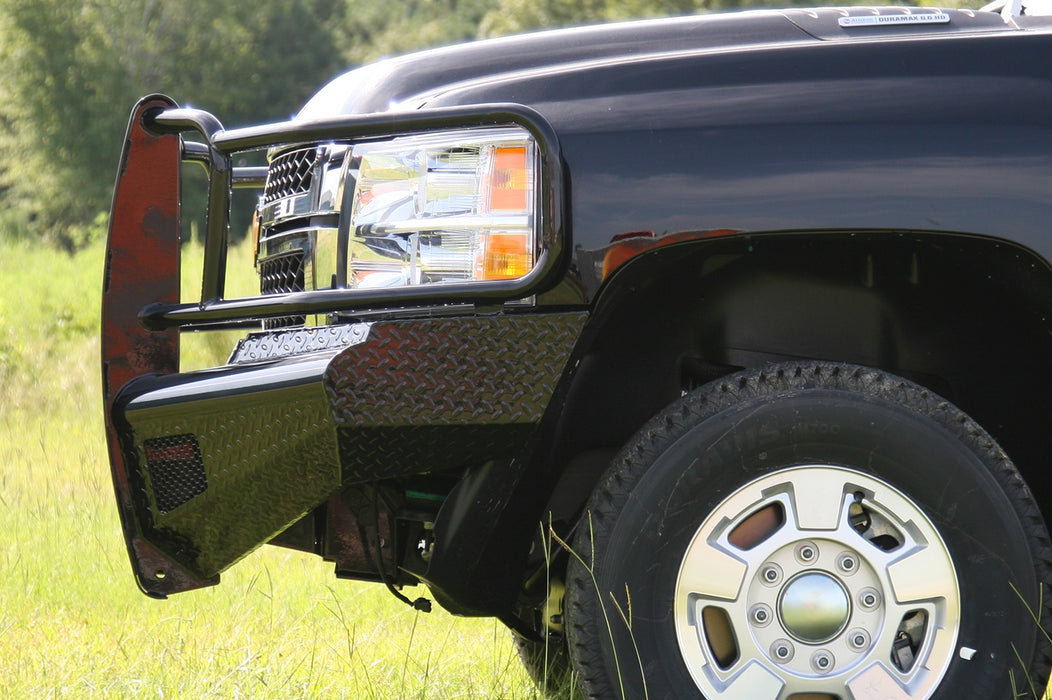 Fab Fours CH11-S2760-1 Black Steel Front Ranch Bumper - Truck Part Superstore