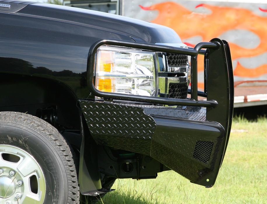 Fab Fours CH11-S2760-1 Black Steel Front Ranch Bumper - Truck Part Superstore