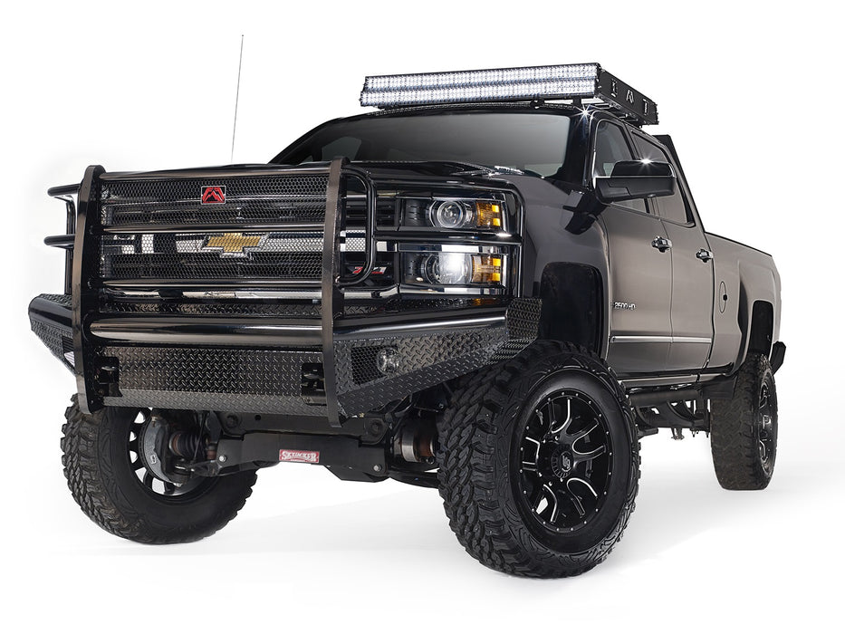 Fab Fours CH14-S3060-1 Black Steel Front Ranch Bumper - Truck Part Superstore