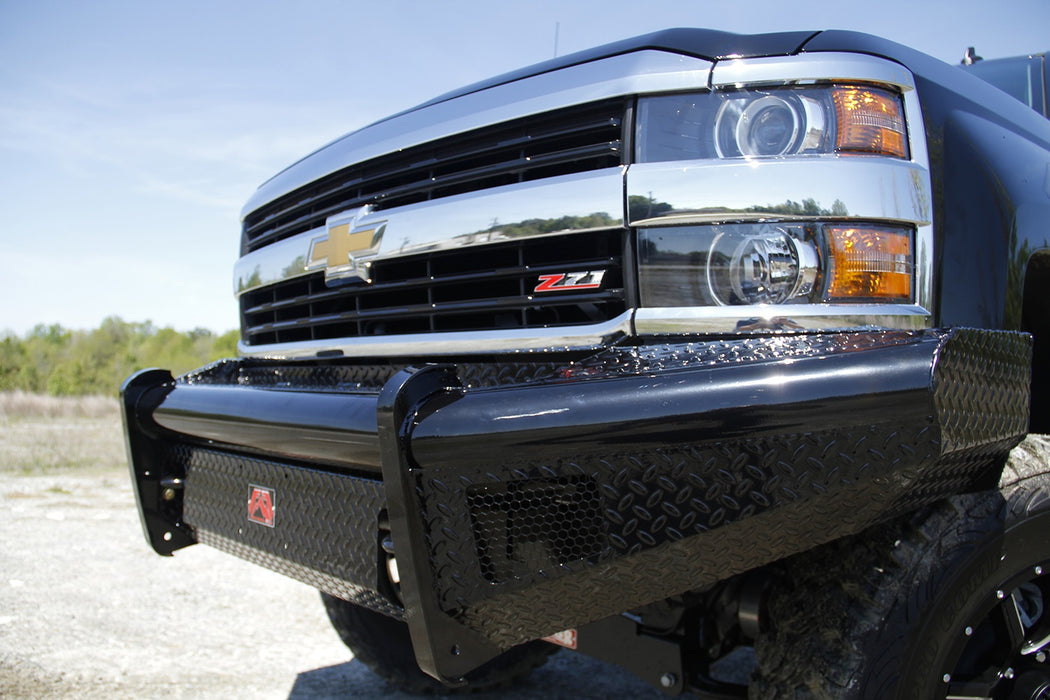 Fab Fours CH14-S3061-1 Black Steel Front Ranch Bumper - Truck Part Superstore