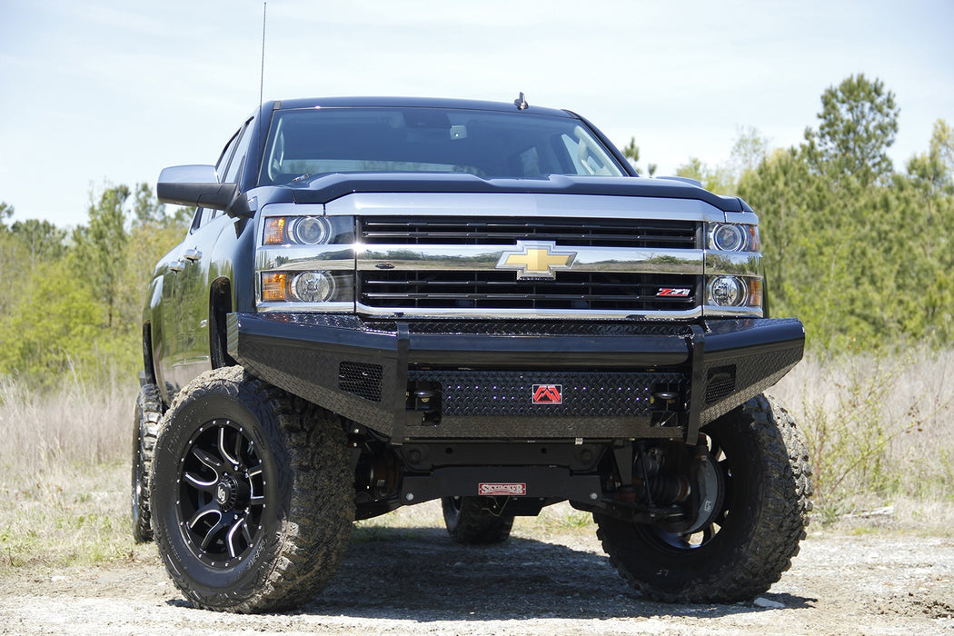 Fab Fours CH14-S3061-1 Black Steel Front Ranch Bumper - Truck Part Superstore