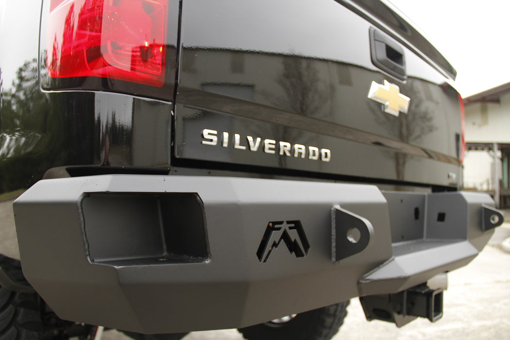 Fab Fours CH14-W3050-B Heavy Duty Rear Bumper; Uncoated/Paintable; Incl. 0.75 in. D-Ring Mount; [AWSL]; - Truck Part Superstore