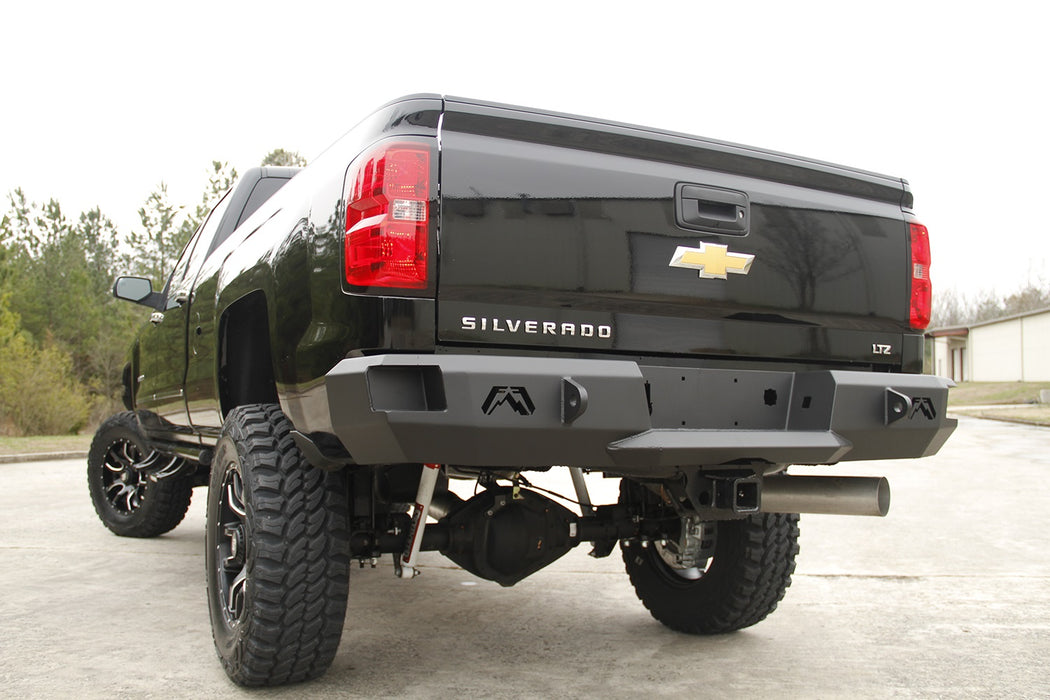 Fab Fours CH14-W3050-B Heavy Duty Rear Bumper; Uncoated/Paintable; Incl. 0.75 in. D-Ring Mount; [AWSL]; - Truck Part Superstore
