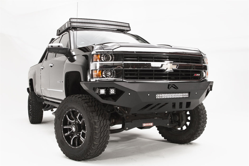Fab Fours CH15-V3051-B Vengeance Front Bumper; Uncoated/Paintable; Sensor Bumper; No Guard; [AWSL]; - Truck Part Superstore