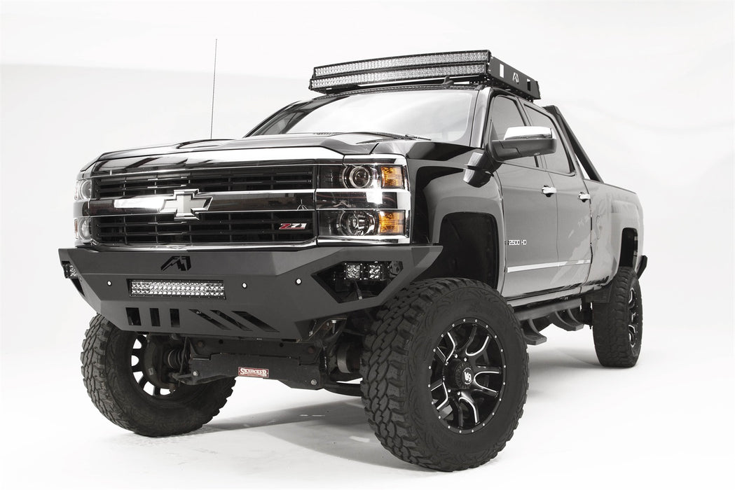 Fab Fours CH15-V3051-B Vengeance Front Bumper; Uncoated/Paintable; Sensor Bumper; No Guard; [AWSL]; - Truck Part Superstore