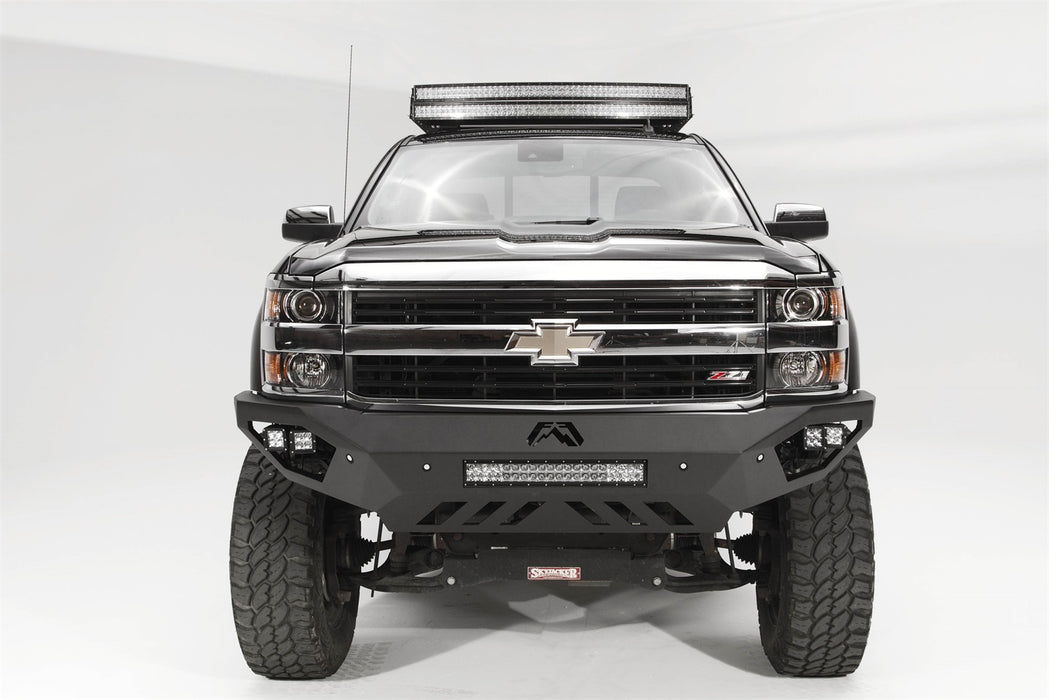 Fab Fours CH15-V3051-B Vengeance Front Bumper; Uncoated/Paintable; Sensor Bumper; No Guard; [AWSL]; - Truck Part Superstore