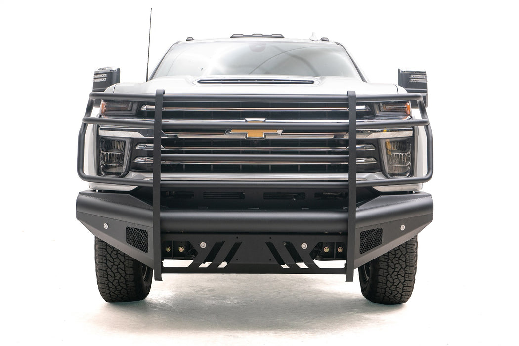 Fab Fours CH20-Q4960-1 Elite Front Bumper; w/Full Guard And Tow Hooks; Steel; Black; - Truck Part Superstore