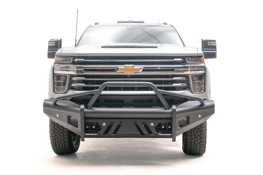 Fab Fours CH20-Q4961-1 Elite Front Bumper; w/Tow Hooks;  Steel; Black; - Truck Part Superstore