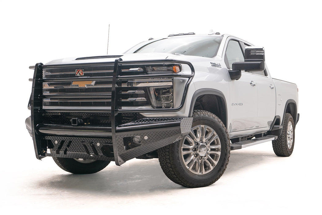 Fab Fours CH20-S4960-1 Black Steel Front Ranch Bumper; w/Full Guard And Tow Hooks; Steel; Black; - Truck Part Superstore