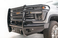 Fab Fours CH20-S4960-1 Black Steel Front Ranch Bumper; w/Full Guard And Tow Hooks; Steel; Black; - Truck Part Superstore