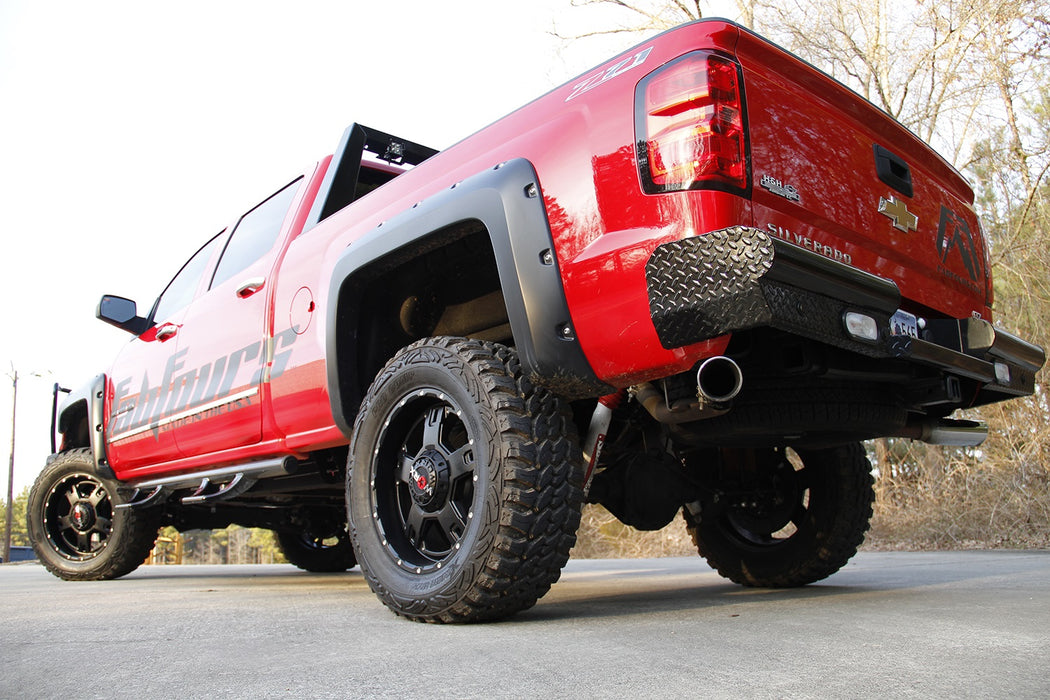 Fab Fours CH99-T1250-1 Black Steel Ranch Rear Bumper; 2 Stage Black Powder Coated; - Truck Part Superstore