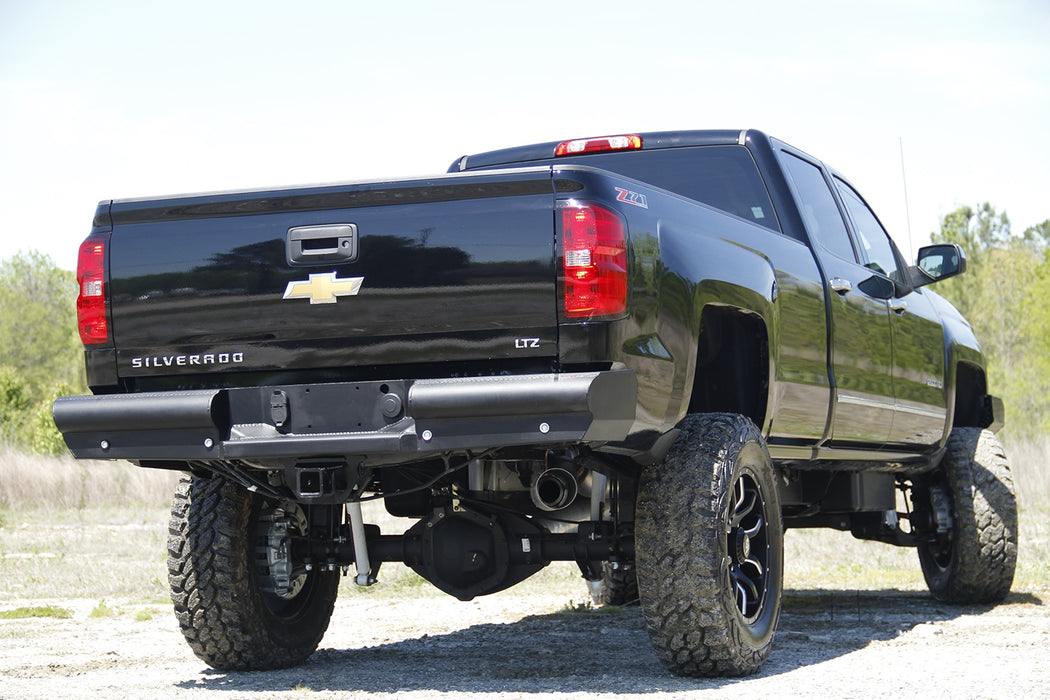 Fab Fours CH99-U1250-1 Elite Rear Bumper; 2 Stage Black Powder Coated; - Truck Part Superstore