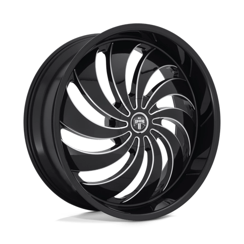 DUB 1PC S242249052+25 S242 24X9 5X4.5/120 GL-BLK-MIL 25MM - Truck Part Superstore