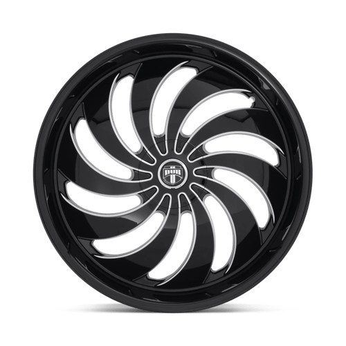 DUB 1PC S242249052+25 S242 24X9 5X4.5/120 GL-BLK-MIL 25MM - Truck Part Superstore