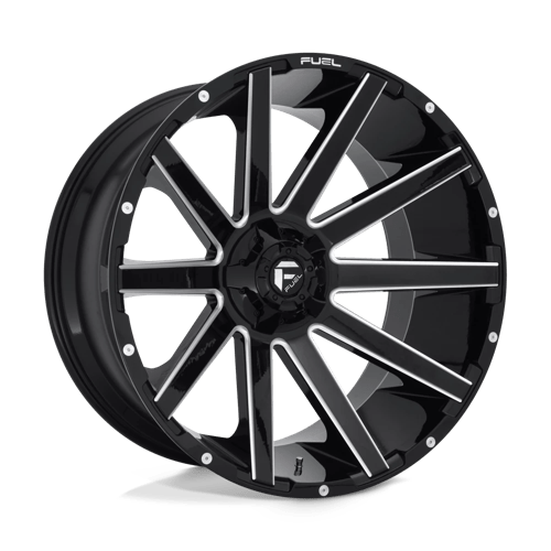Fuel 1PC D61524209847 D615 24X12 6X135/5.5 GL-BLK-MIL -44MM - Truck Part Superstore