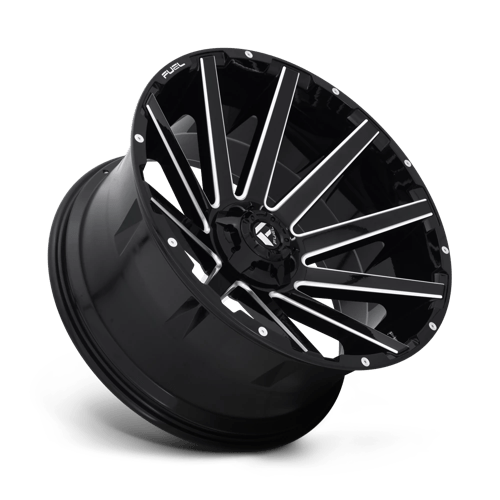 Fuel 1PC D61524209847 D615 24X12 6X135/5.5 GL-BLK-MIL -44MM - Truck Part Superstore