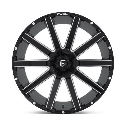 Fuel 1PC D61524209847 D615 24X12 6X135/5.5 GL-BLK-MIL -44MM - Truck Part Superstore