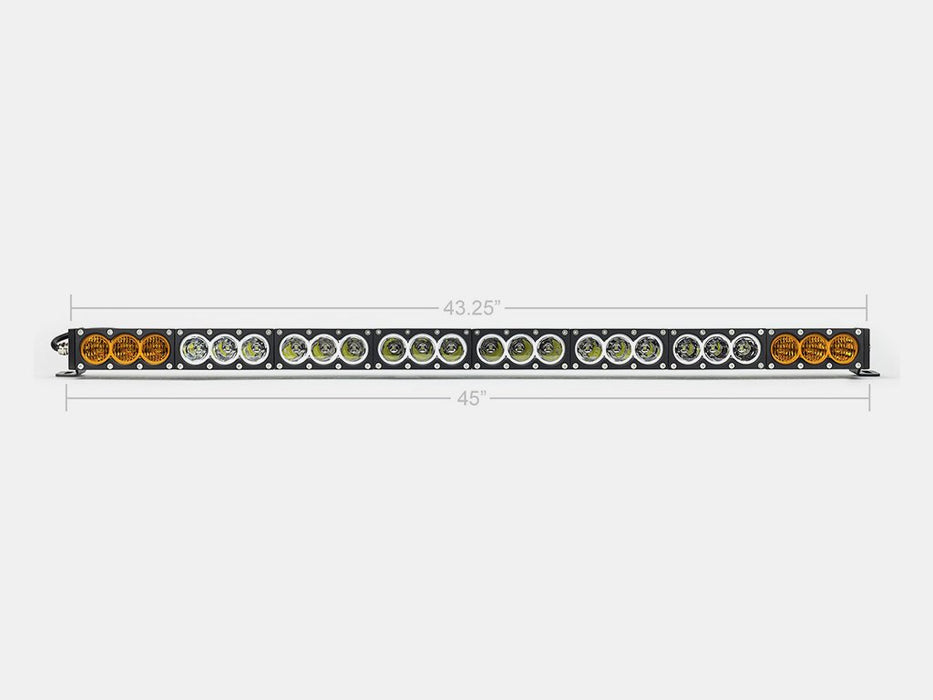 Cali Raised LED CR2319 43 Inch Amber/White Dual Function LED Bar Single Row Cali Raised LED - Truck Part Superstore