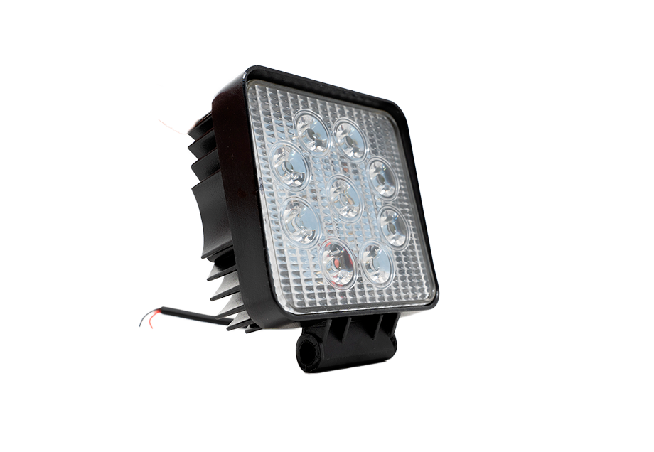 Cali Raised LED CR2328 27W Square Work Light 9pcs 3W High Intensity Cree LEDs Cali Raised LED - Truck Part Superstore