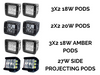 Cali Raised LED CR2371 Ditch Light Bracket Extensions Black Semi Gloss Powdercoat Cali Raised LED - Truck Part Superstore