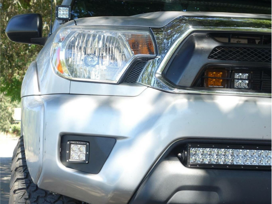 Cali Raised LED CR2457 12-15 Toyota Tacoma LED Fog Light Pod Replacements Brackets Kit 3X2 18W LED Pods Cali Raised LED - Truck Part Superstore