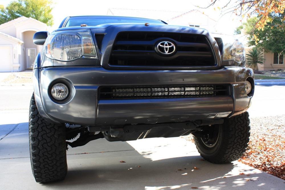 Cali Raised LED CR2467 05-15 Tacoma 32 Inch Lower Bumper Hidden LED Light Bar Brackets Kit 5D Optic 32 inch OSRAM LED Bar Spot Beam Bumper Light Bar Amber Backlight Tall Cali Raised LED - Truck Part Superstore